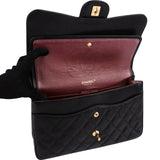 Chanel Quilted Caviar Leather Jumbo Double Flap Crossbody Bag