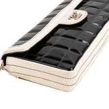 Chanel Quilted Patent Leather Chocolate Bar Single Flap Shoulder Bag