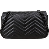 Gucci Matelassé Leather GG Marmont Crossbody Bag
