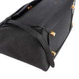 Céline Black Grained Leather Belt Handbag