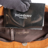 Yves Saint Laurent Leather Stitched Emblem Hobo Shoulder Bag