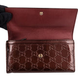 Gucci Patent Leather Guccissima Lovely Heart Continental Wallet