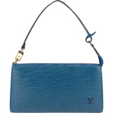Louis Vuitton Blue Epi Leather Pochette Accessoires Handbag