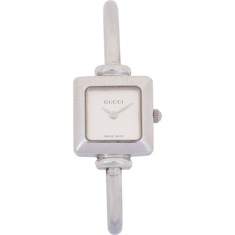 Gucci Silver Tone 1900L Bangle Woman Watch
