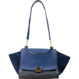Céline Bicolor Suede Leather Trapeze Handbag