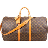 Louis Vuitton Monogram Canvas Keepall 55 Bandoulière Travel Bag