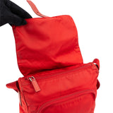 Prada Red Nylon Tessuto Triangle Messenger Crossbody Bag