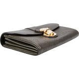 Louis Vuitton Olive Green Mahina Leather Amelia Wallet