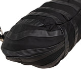 Prada Tessuto Leather Striped Gauffre Hobo Handbag