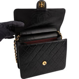 Chanel Quilted Lambskin 24K Gold Single Flap Shoulder Bag