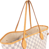 Louis Vuitton Monogram Damier Azur Neverfull MM Shoulder Bag