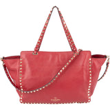 Valentino Garavani Leather Rockstud Shopper Shoulder Bag