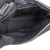 Coach Black Signature Monogram Pochette Handbag