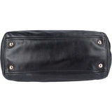 Prada Black Leather Vitello Double Zip Handbag - vintageandkickz