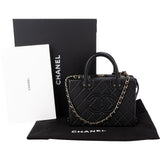 Chanel Quilted Lambskin CC Stitched Vanity Crossbody Handbag