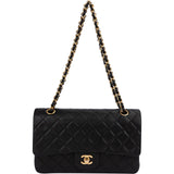 Chanel Quilted Lambskin 24K Gold Medium Double Flap Shoulder Bag