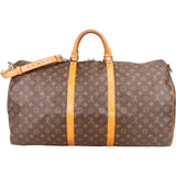 Louis Vuitton Monogram Canvas Keepall 60 Bandoulière Travel Bag