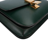 Celine Classic Dark Green Boxcalf Leather Medium Box Crossbody Bag