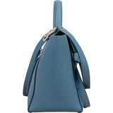 Céline Blue Grained Calfskin Small Belt Handbag