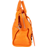 Balenciaga Orange Leather City Handbag