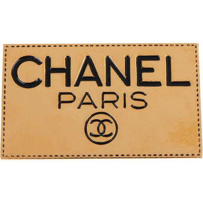Chanel Golden Emblem Plaque Brooch - vintageandkickz