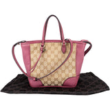 Gucci Monogram GG Canvas Bree Small Tote Crossbody Handbag