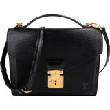 Louis Vuitton Noir Epi Leather Monceau Handbag