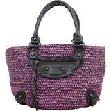 Balenciaga Raffia Panier Tote Handbag