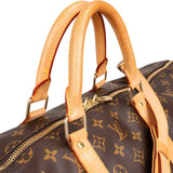 Louis Vuitton Monogram Canvas Keepall 55 Bandoulière Travel Bag
