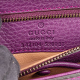 Gucci Pebbled Leather Bamboo Tassel Flap Crossbody Bag