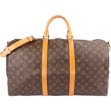 Louis Vuitton Monogram Canvas Keepall 50 Bandoulière Travel Bag