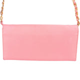 Prada Pink Saffiano Leather Wallet on Chain Crossbody Bag