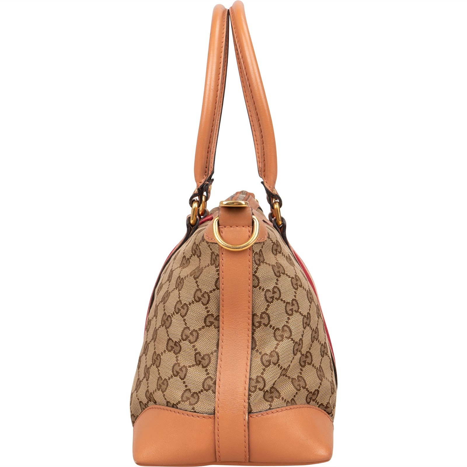 Gucci Monogram GG Sherry Line Web Handbag - vintageandkickz