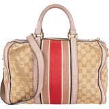 Gucci Monogram GG Canvas Boston Handbag - vintageandkickz