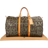 Louis Vuitton Limited Monogram Canvas Graffiti Keepall 50 Travel Bag