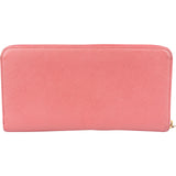 Prada Pink Saffiano Leather Zip Around Wallet