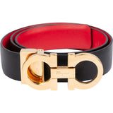 Salvatore Ferragamo Bicolor Reversible Leather Gancini Belt