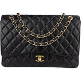 Chanel Quilted Lambskin Maxi Single Flap Crossbody Bag