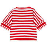 Chanel Red Striped Frottee Pocket Knit Baggy Sweater T-Shirt Top (XS)