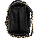 Chanel Quilted Lambskin Chain Spellout Letters Single Flap Crossbody Bag