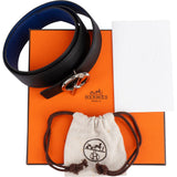 Hermès Bicolor Reversible Leather Touareg Belt (85)