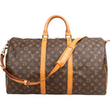 Louis Vuitton Monogram Canvas Keepall 50 Bandoulière Travel Bag