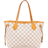 [🔄️B08 / F26] Louis Vuitton Monogram Damier Azur Canvas Neverfull MM Shoulder Bag - vintageandkickz