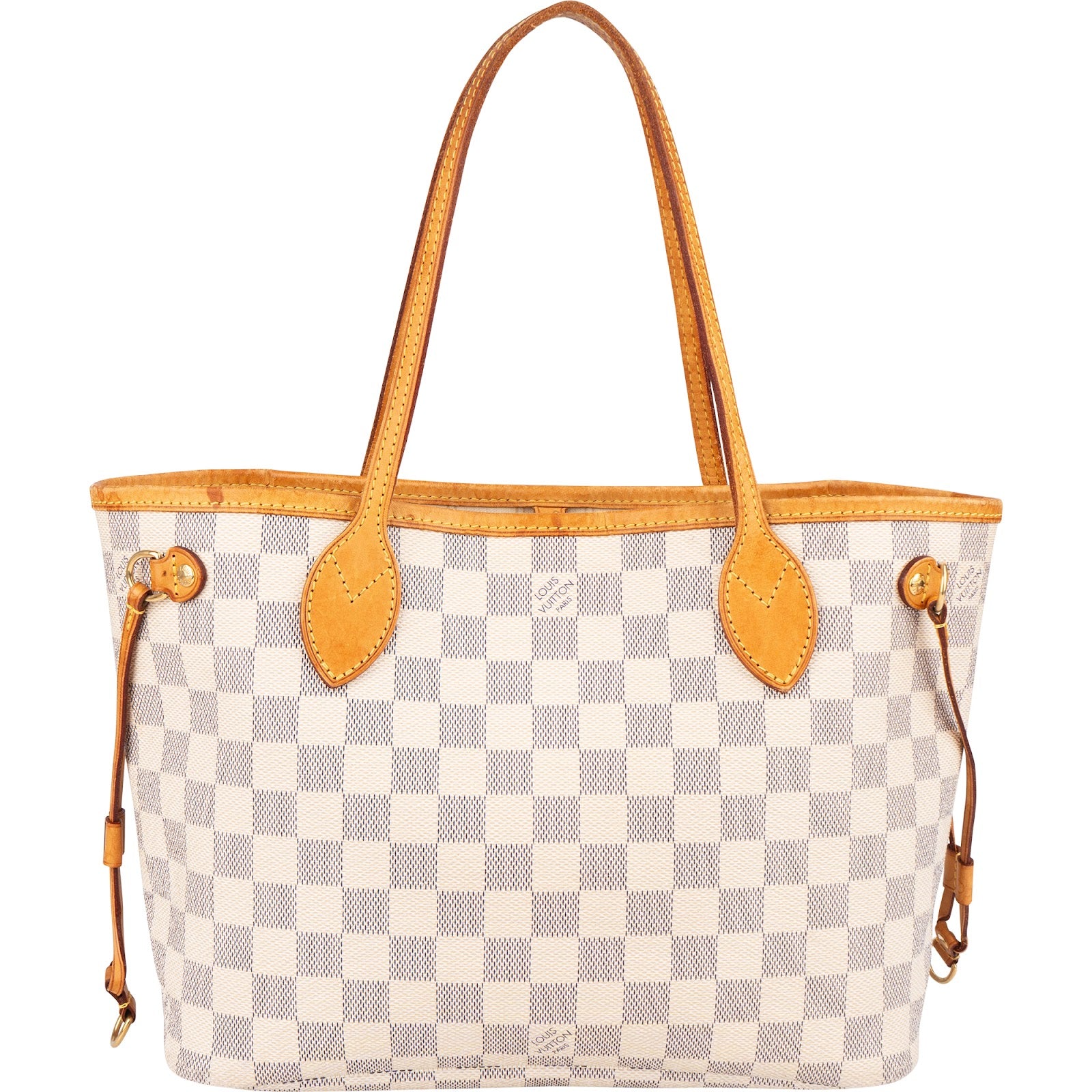 [🔄️B08 / F26] Louis Vuitton Monogram Damier Azur Canvas Neverfull MM Shoulder Bag - vintageandkickz
