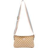 Gucci Monogram GG Canvas Multicolor Stripe Small Messenger Crossbody Bag
