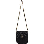 Chanel Quilted Lambskin CC Single Flap Crossbody Bag - vintageandkickz