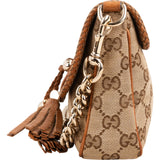 Gucci Monogram GG Canvas Marrakech Tassel Chain Shoulder Bag
