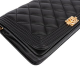 Chanel Quilted Lambskin Boy Wallet On Chain Crossbody Bag