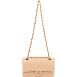 Chanel Quilted Lambskin Medium Double Flap Shoulder Bag