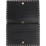 Valentino Pebbled Calfskin Rockstud Organizer Clutch